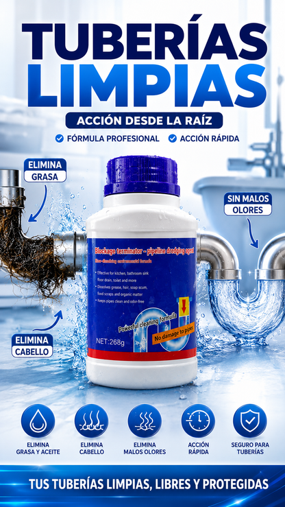 Destapador de Tuberías Profesional | Limpieza Rápida y Efectiva 🚿✨
