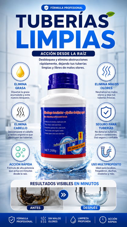 Destapador de Tuberías Profesional | Limpieza Rápida y Efectiva 🚿✨