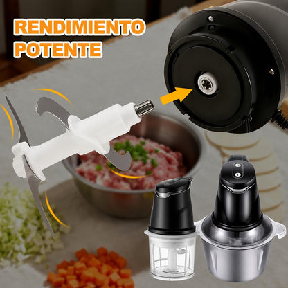 Picador y Triturador Eléctrico SOKANY 2 en 1 – Potencia y Precisión en tu Cocina