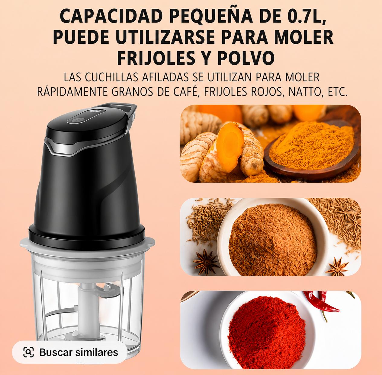 Picador y Triturador Eléctrico SOKANY 2 en 1 – Potencia y Precisión en tu Cocina