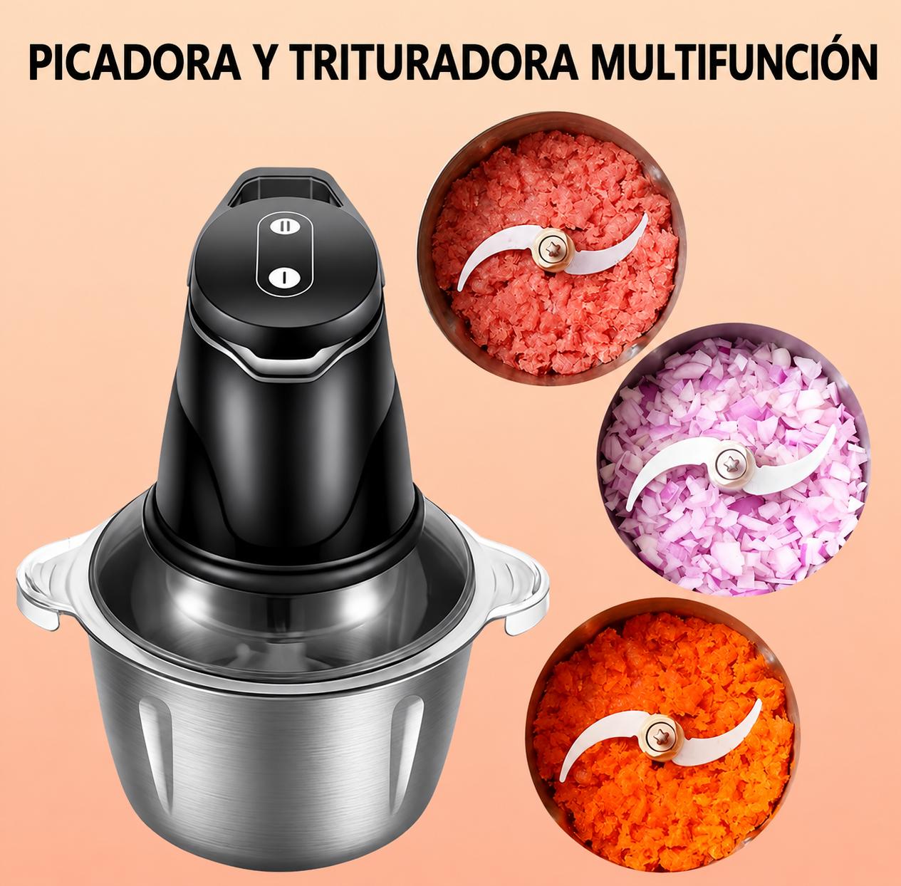Picador y Triturador Eléctrico SOKANY 2 en 1 – Potencia y Precisión en tu Cocina
